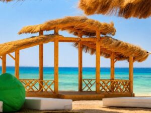 Остров Amwaj в Хургаде — пляж и бирюзовая вода